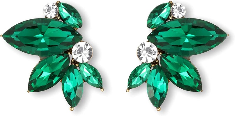 Spiritlele Sparkly Rhinestone Drop Earring Dainty Faux Crystal Earring Studs for Women Wedding Prom Party - Image 1